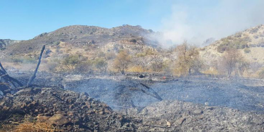 ΕΠ. ΠΑΦΟΥ: Πυρκαγιά έκαψε ξηρά χόρτα στην περιοχή «Μαθιάτες»